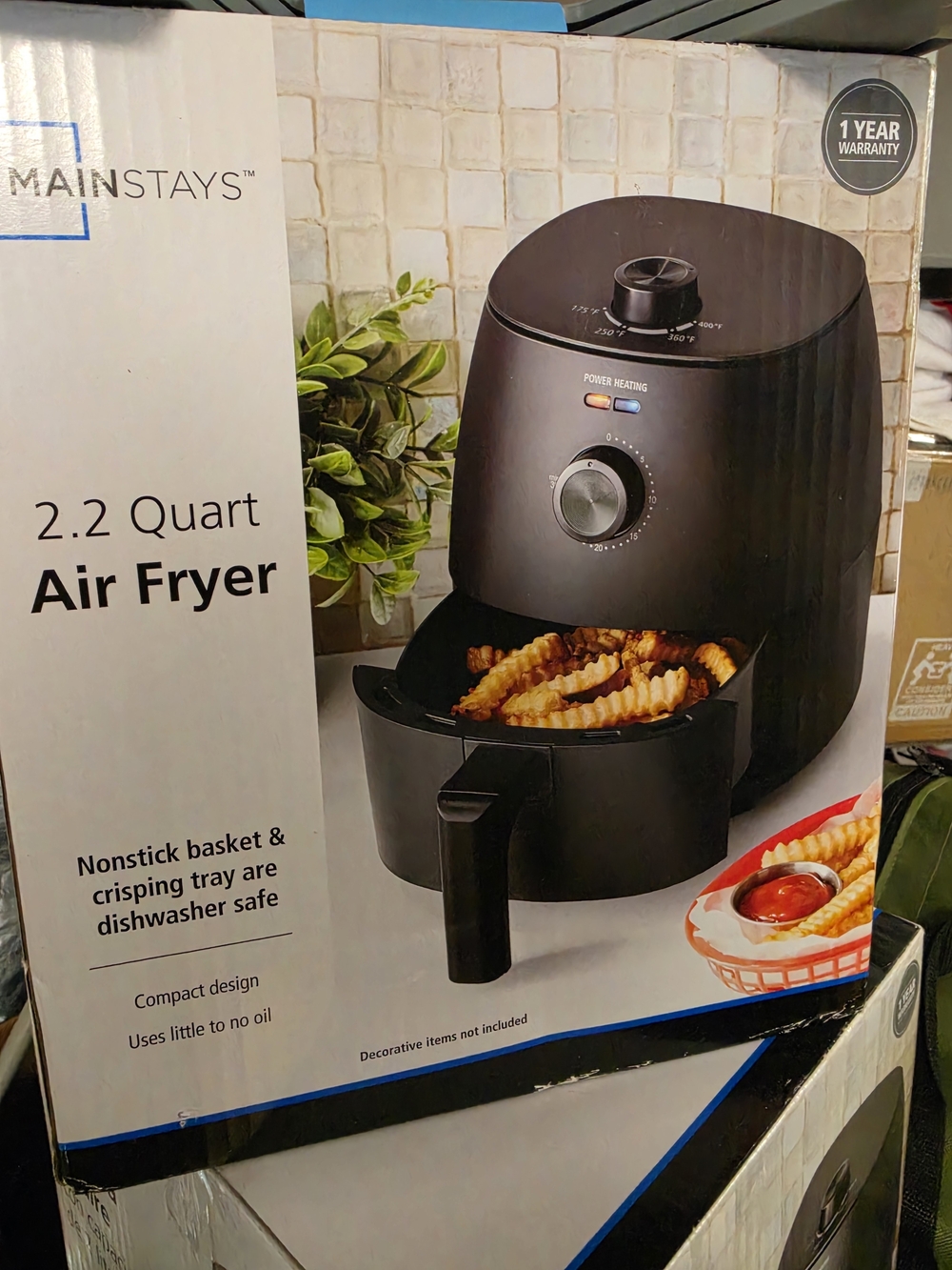 Mainstays Black Compact Air Fryer